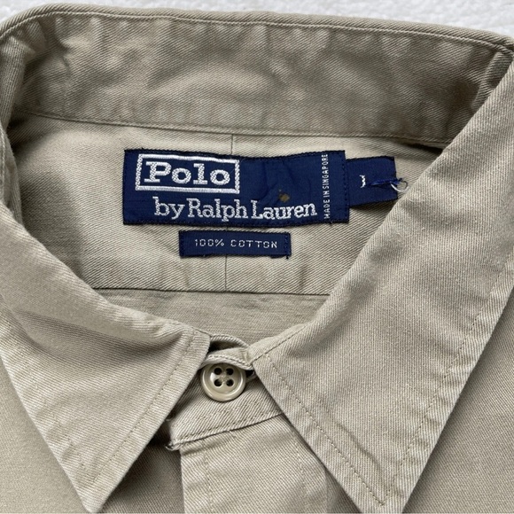 VTG 90's Polo by Ralph Lauren Key West Fishing Military Safari Style Shirt L - Picture 4 of 12